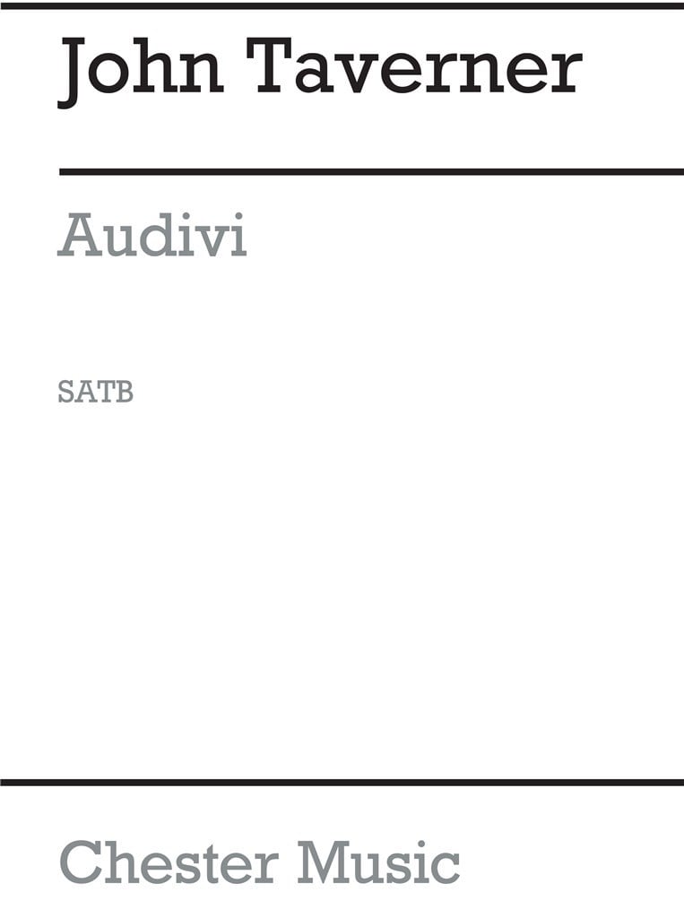 Audivi (From Chester Motet Book 2-english)